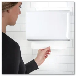 Sale 10.75 in. x 6 in. x 7.5 in. Singlefold Paper Towel Dispenser - White Paper & Dispensers