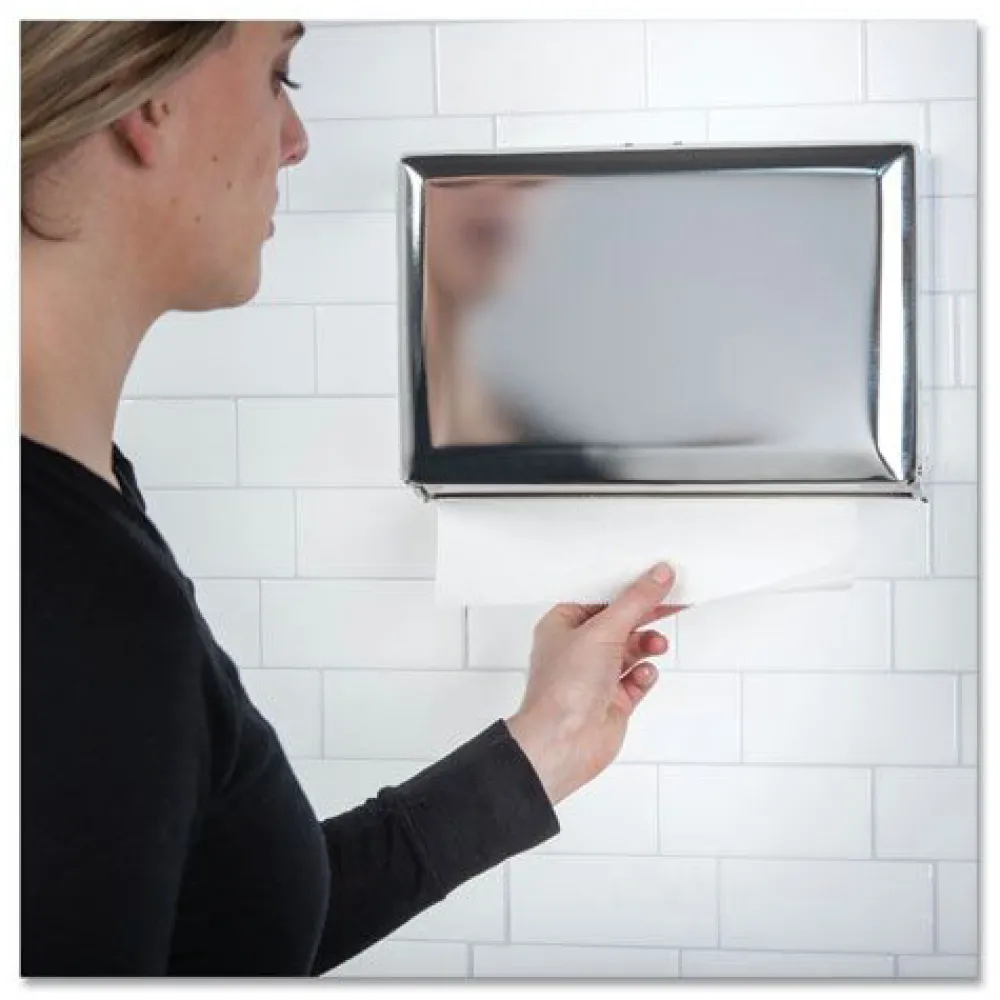 Best 10.75 in. x 6 in. x 7.5 in. Singlefold Paper Towel Dispenser - Chrome Paper & Dispensers