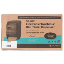 Online 11.75 in. x 9 in. x 15.5 in. Electronic Touchless Roll Towel Dispenser - Black Pearl Paper & Dispensers