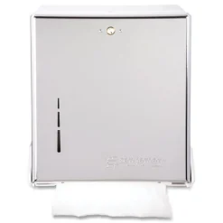 Sale 11.63 in. x 5 in. x 14.5 in. True Fold C-Fold/Multifold Paper Towel Dispenser - Chrome Paper & Dispensers