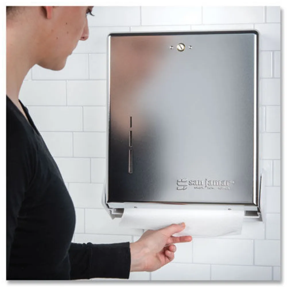 Sale 11.63 in. x 5 in. x 14.5 in. True Fold C-Fold/Multifold Paper Towel Dispenser - Chrome Paper & Dispensers