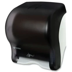 Hot 11.88 in. x 9.1 in. x 14.4 in. Smart Essence Electronic Roll Towel Dispenser - Black Paper & Dispensers