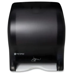 Hot 11.88 in. x 9.1 in. x 14.4 in. Smart Essence Electronic Roll Towel Dispenser - Black Paper & Dispensers