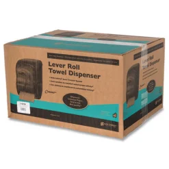 Online 12.94 x 9.25 x 16.5 Oceans Lever Roll Towel Dispenser - Black Pearl Paper & Dispensers