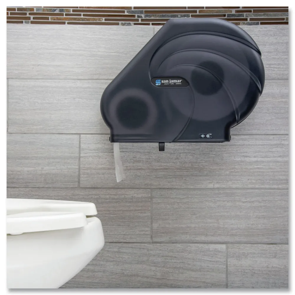 Outlet Oceans Reserva 16.75 in. x 5.5 in. x 12.25 in. Jumbo Tissue Dispenser with Stub - Black Pearl Paper & Dispensers