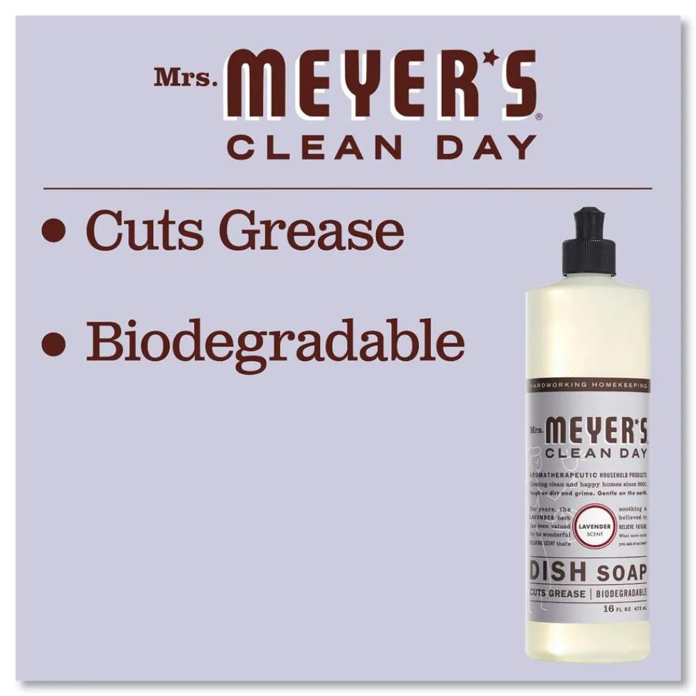 370041 16 oz. Bottle Dish Soap - Lavender Scent (6/Carton) Cleaning & Janitorial Supplies