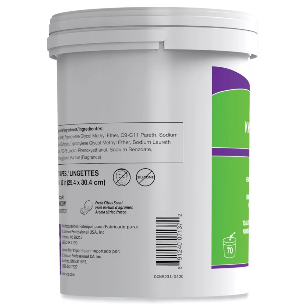 Online 7.9 in. x 5.7 in. 1-Ply Kresto KWIK-WIPES Cloth - Citrus, White (6 Packs/Carton) Skin Care & Personal Hygiene