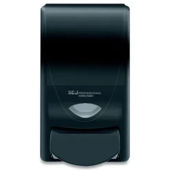 New 4.61 in. x 4.92 in. x 9.25 in. 1 Liter Manual Skincare Dispenser - Black Cleaning & Janitorial Supplies
