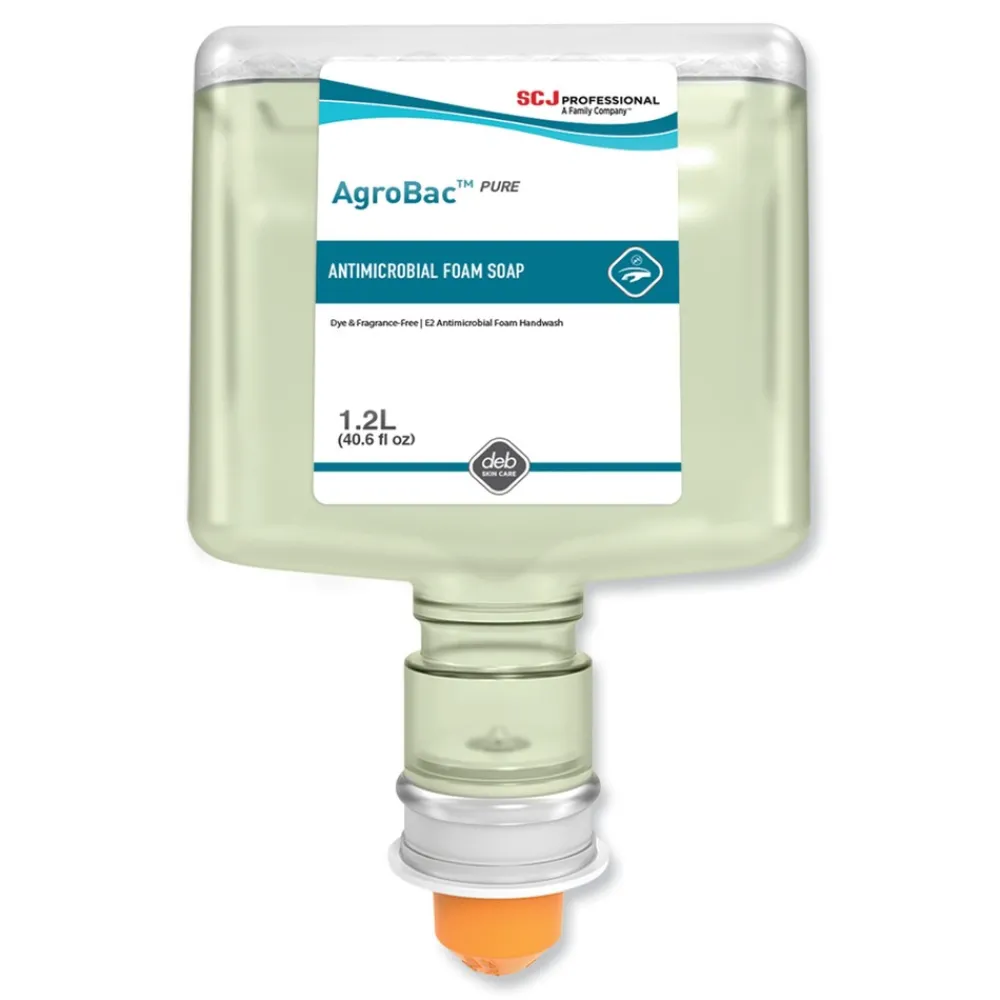 Outlet 1.2 L AgroBac Pure Foam Wash Touch Free Cartridge Refill - Unscented (3/Carton) Cleaning & Janitorial Supplies