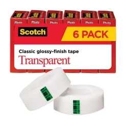 New 0.75 in. x 83.33 ft. 1 in. Core Tape - Transparent (6/Pack) Tapes & Adhesives