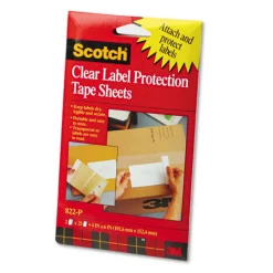 Online 4 in. x 6 in. Pad Label Protection Tape Sheets - Clear (50/Pack) Tapes & Adhesives