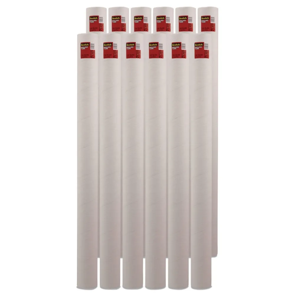 Clearance Mailing Tube 48-in Long 4-in Diameter White 12/Carton Mailing, Packing & Shipping