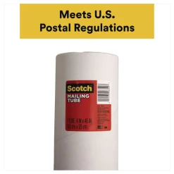 Clearance Mailing Tube 48-in Long 4-in Diameter White 12/Carton Mailing, Packing & Shipping