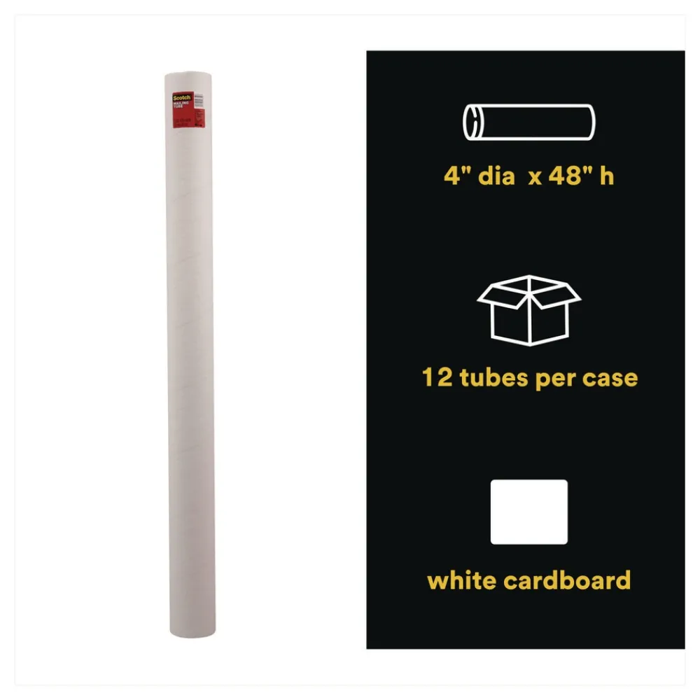 Clearance Mailing Tube 48-in Long 4-in Diameter White 12/Carton Mailing, Packing & Shipping