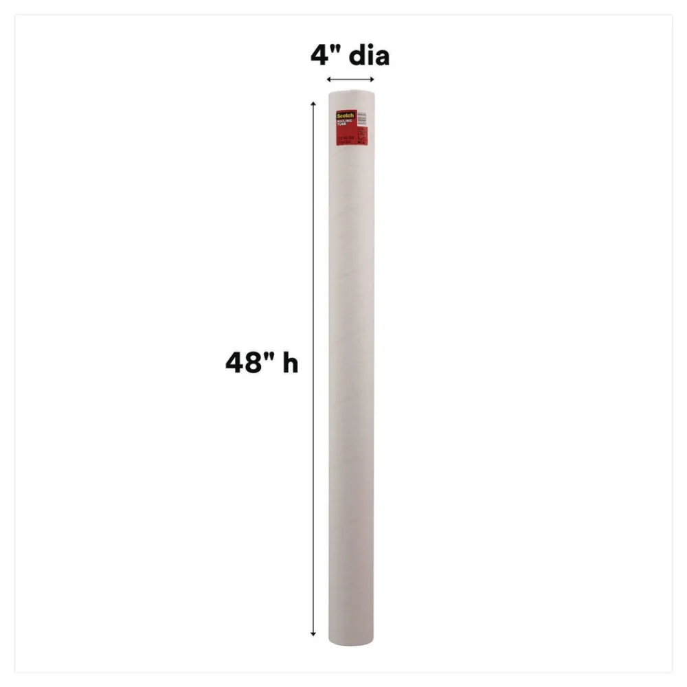 Clearance Mailing Tube 48-in Long 4-in Diameter White 12/Carton Mailing, Packing & Shipping
