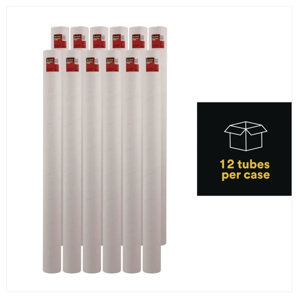 Clearance Mailing Tube 48-in Long 4-in Diameter White 12/Carton Mailing, Packing & Shipping