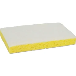 Outlet 0.7 in. Thick 3.6 in. x 6.1 in. #Light-Duty Scrubbing Sponge - Yellow/White (20/Carton) Cleaning & Janitorial Supplies
