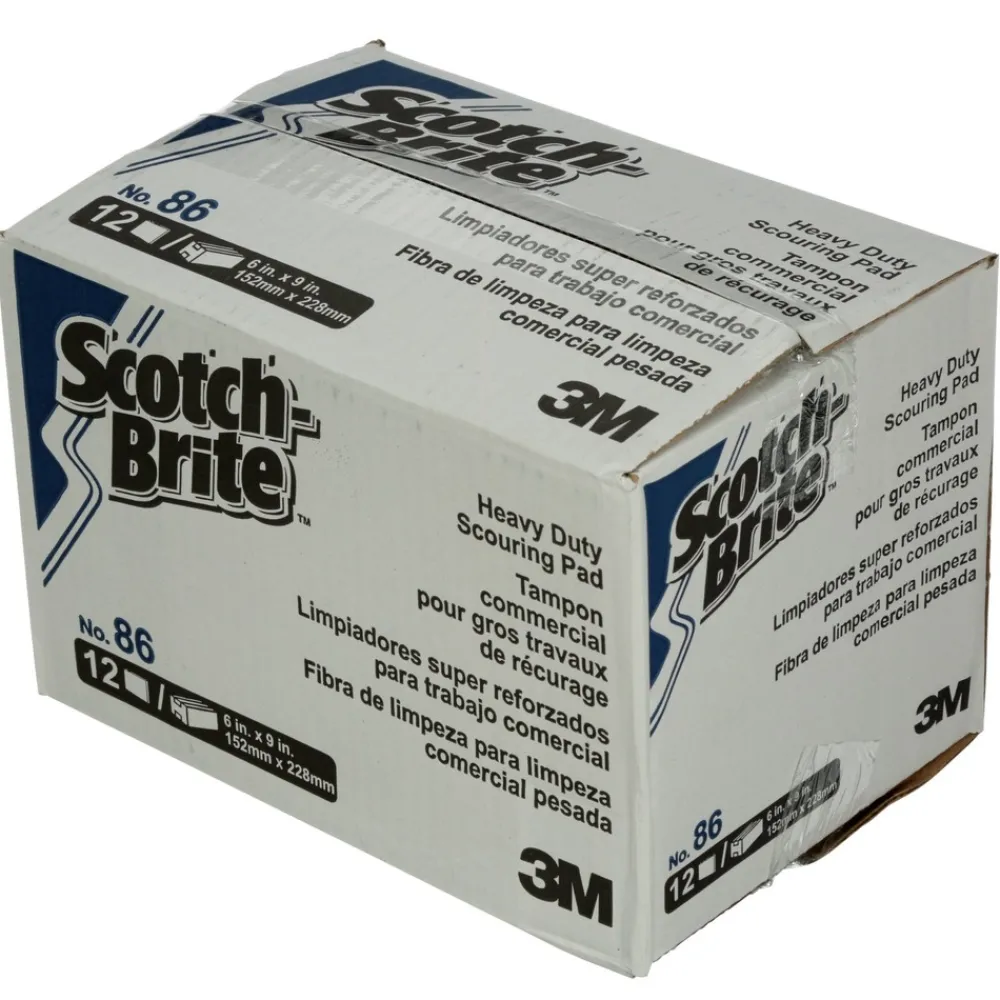 Outlet 6 in. x 9 in. Heavy-Duty Scouring Pad - Green (12/Pack, 3 Packs/Carton) Cleaning & Janitorial Supplies