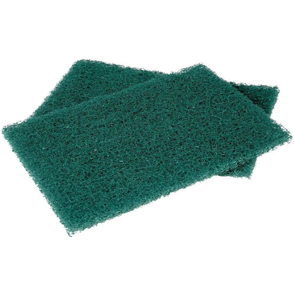 Outlet 6 in. x 9 in. Heavy-Duty Scouring Pad - Green (12/Pack, 3 Packs/Carton) Cleaning & Janitorial Supplies
