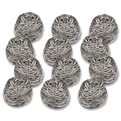 Best Stainless Steel Scrubber - Silver (12/Carton) Cleaning & Janitorial Supplies