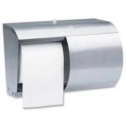 Online 09606 7 1/10 in. x 10 1/10 in. x 6 2/5 in. Pro Coreless SRB Stainless Steel Tissue Dispenser Paper & Dispensers
