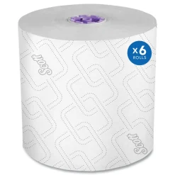 Discount 02001 8 in. x 950 ft. 1-Ply Essential High Capacity Hard Roll Towel - White (6 Rolls/Carton) Paper & Dispensers|Cleaning & Janitorial Supplies