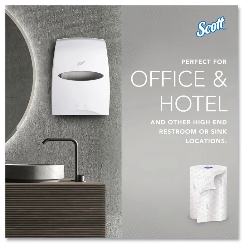 Discount 02001 8 in. x 950 ft. 1-Ply Essential High Capacity Hard Roll Towel - White (6 Rolls/Carton) Paper & Dispensers|Cleaning & Janitorial Supplies