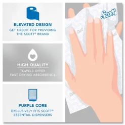 Discount 02001 8 in. x 950 ft. 1-Ply Essential High Capacity Hard Roll Towel - White (6 Rolls/Carton) Paper & Dispensers|Cleaning & Janitorial Supplies