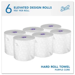 Discount 02001 8 in. x 950 ft. 1-Ply Essential High Capacity Hard Roll Towel - White (6 Rolls/Carton) Paper & Dispensers|Cleaning & Janitorial Supplies
