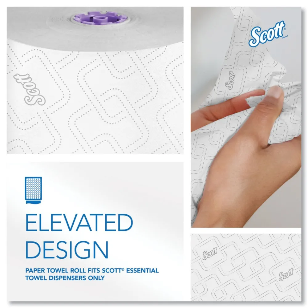 Discount 02001 8 in. x 950 ft. 1-Ply Essential High Capacity Hard Roll Towel - White (6 Rolls/Carton) Paper & Dispensers|Cleaning & Janitorial Supplies