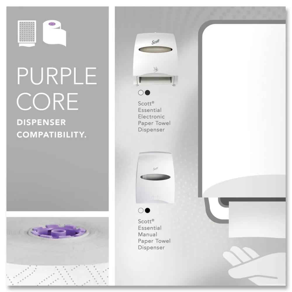 Discount 02001 8 in. x 950 ft. 1-Ply Essential High Capacity Hard Roll Towel - White (6 Rolls/Carton) Paper & Dispensers|Cleaning & Janitorial Supplies