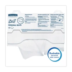 New 07140 15 in. x 18 in. Personal Sanitary Toilet Seat Covers - White (125/Pack, 24 Packs/Carton) Cleaning & Janitorial Supplies