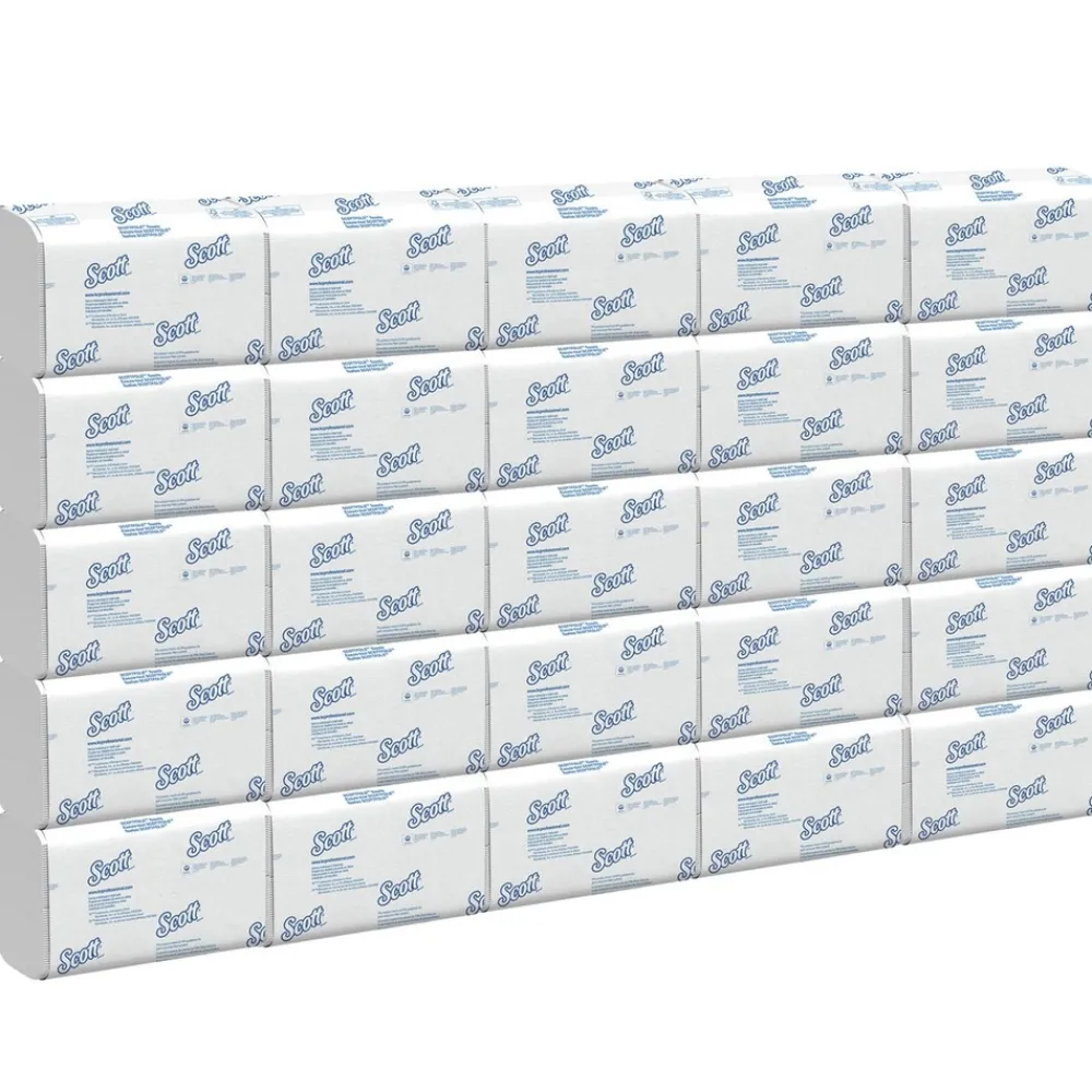 Outlet 01960 7.8 in. x 12.4 in. 1-Ply Pro fold Towels - White (25 Packs/Carton) Paper & Dispensers|Cleaning & Janitorial Supplies