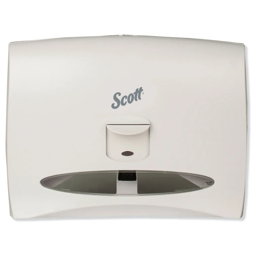 Best 09505 17.5 in. x 2.25 in. x 13.25 in. Personal Seat Cover Dispenser - White Paper & Dispensers
