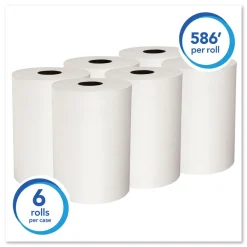 Sale 8 in. x 580 ft. Absorbency Pockets Slimroll Towels - White (6 Rolls/Carton) Paper & Dispensers|Cleaning & Janitorial Supplies