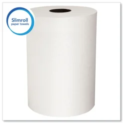 Sale 8 in. x 580 ft. Absorbency Pockets Slimroll Towels - White (6 Rolls/Carton) Paper & Dispensers|Cleaning & Janitorial Supplies