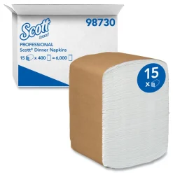 Discount 12 in. x 17 in. 1-Ply Full-Fold Dispenser Napkins - White (6000/Carton) Paper & Dispensers