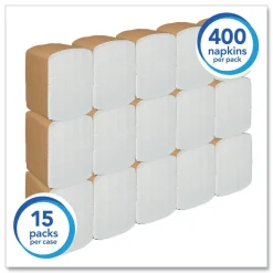 Discount 12 in. x 17 in. 1-Ply Full-Fold Dispenser Napkins - White (6000/Carton) Paper & Dispensers