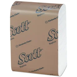 Sale 12 in. x 7 in. 1-Ply Low-Fold Dispenser Napkins - White (8000/Carton) Paper & Dispensers