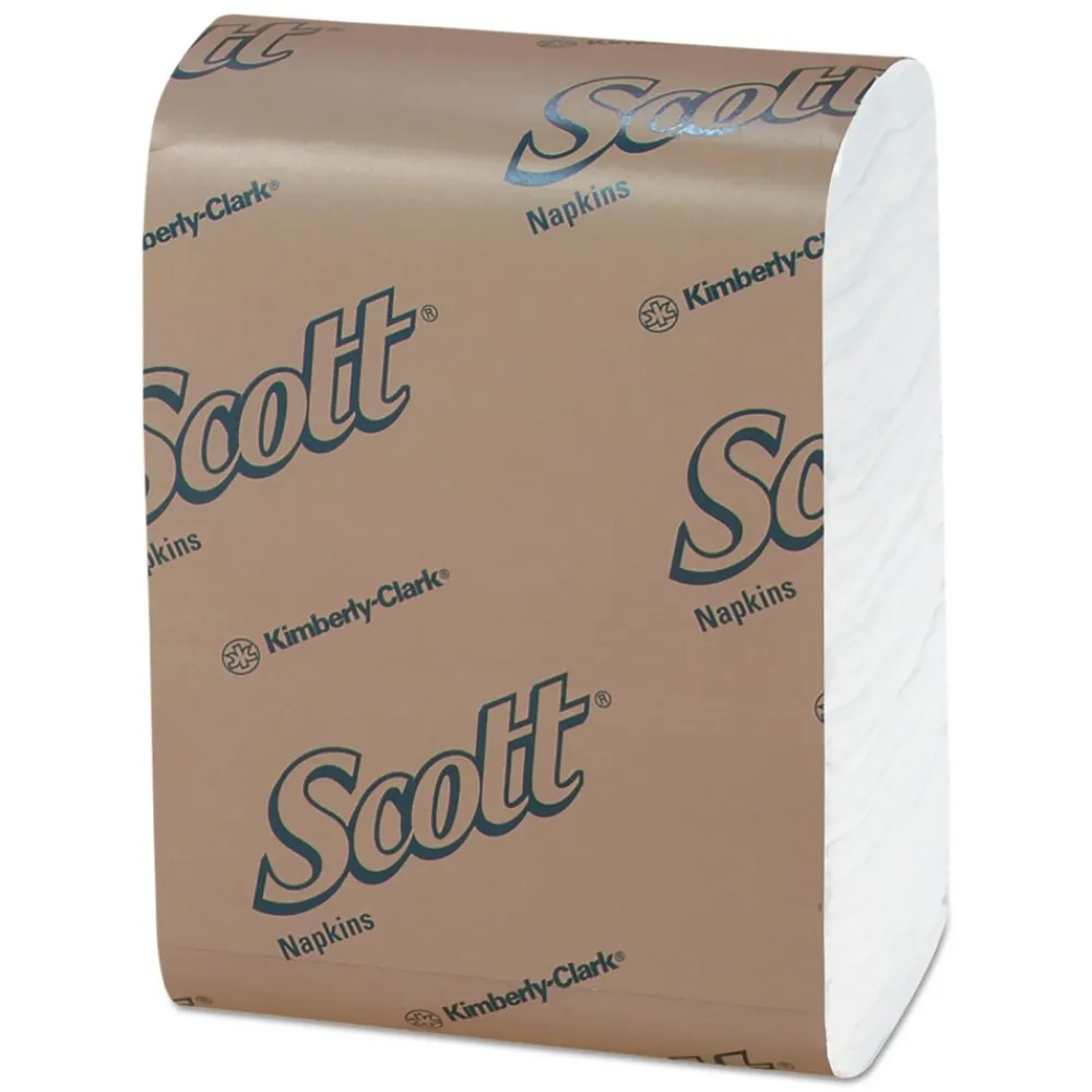 Sale 12 in. x 7 in. 1-Ply Low-Fold Dispenser Napkins - White (8000/Carton) Paper & Dispensers