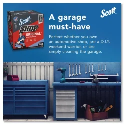 New 9 in. x 12 in. 1-Ply Shop Towels Original - Unscented/Blue (200/Box) Cleaning & Janitorial Supplies