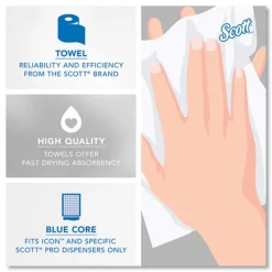 Discount 43959 1-Ply 7.5 in. x 900 ft. Pro Hard Roll Paper Towels with Absorbency Pockets for Pro Dispenser - Blue Core Only (6/Carton) Paper & Dispensers