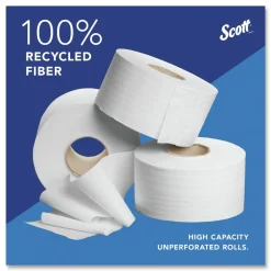 67805 2-Ply 3.55 in. x 1000 ft. Septic Safe Essential 100% Recycled Fiber JRT Bathroom Tissue for Business - White (12/Carton) Cleaning & Janitorial Supplies
