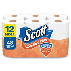 New ComfortPlus 1-Ply Septic Safe Mega Roll Toilet Paper - White (24/Carton) Paper & Dispensers