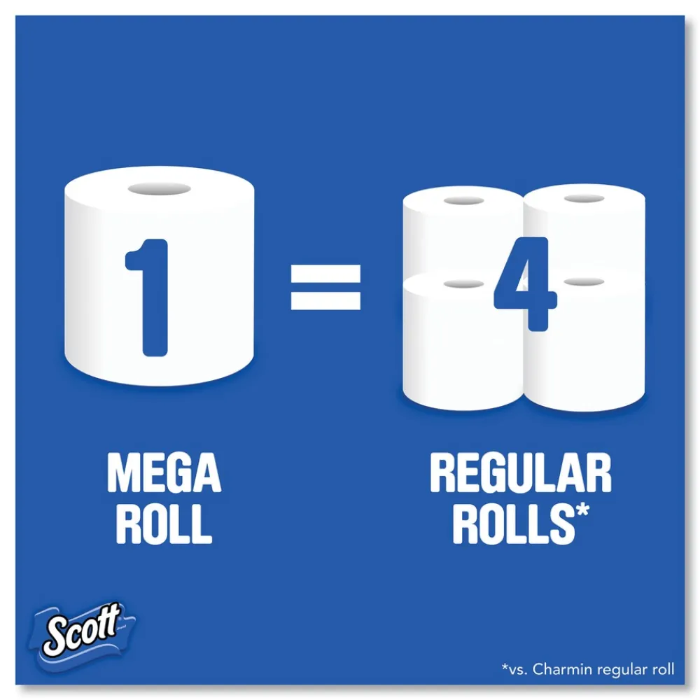 New ComfortPlus 1-Ply Septic Safe Mega Roll Toilet Paper - White (24/Carton) Paper & Dispensers