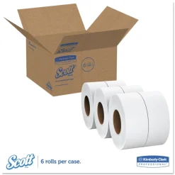 Sale Essential 3.55 in. x 2000 ft. 2-Ply Septic Safe JRT Extra Long Bathroom Tissue - White (6 Rolls/Carton) Cleaning & Janitorial Supplies