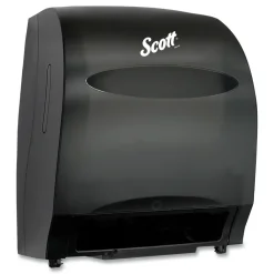 Hot Essential 12.7 in. x 9.57 in. x 15.76 in. Electronic Hard Roll Towel Dispenser - Black (1/Carton) Paper & Dispensers