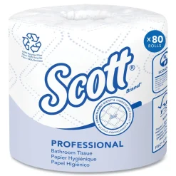 Discount Essential 100% Recycled Fiber SRB Septic Safe 2 Ply Bathroom Tissue - White (80/Carton) Paper & Dispensers