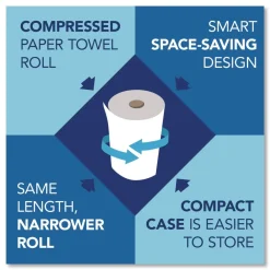 New Essential 100% Recycled Fiber Hard Roll Towel, 1-Ply, 8-in x 800-ft, 1.5-in Core, Brown, 6 Rolls/Carton Paper & Dispensers