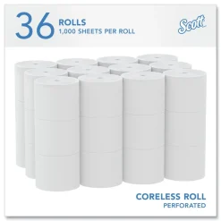 Best Essential Coreless SRB Septic Safe 2-Ply Bathroom Tissue - White (36/Carton) Paper & Dispensers